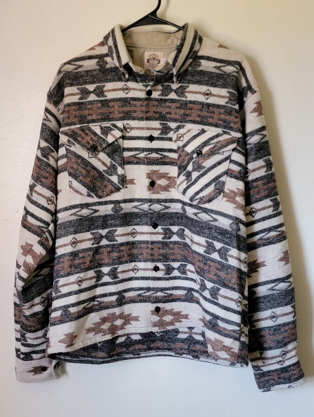 Vintage Old El Paso Southwestern Shirt Mens L USA - Upside Down Tag Error RARE
